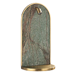 Настенный светильник зеленого цвета с бронзовой рамкой овальной формы с полкой Herbarium  варинант исполнения - 1 | Loft Concept в Сочи