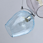 Люстра каскадная с 9-ю разноцветными стеклянными плафонами Kaleido варинант исполнения - 5 | Loft Concept в Сочи