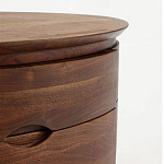 Прикроватный столик из дерева с 2-мя ящиками Moon Walnut Furniture варинант исполнения - 5 | Loft Concept в Сочи