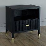 Прикроватная тумбочка с полкой Elsa Dreams Black варинант исполнения - 1 | Loft Concept в Сочи