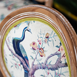 Стул из массива бука с изображением птиц и цветов Beige Green Chinoiserie Garden Chair варинант исполнения - 4 | Loft Concept в Сочи