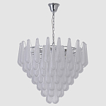 Люстра с подвесками из рифленного стекла в форме капель Textured Glass Chandelier варинант исполнения - 10 | Loft Concept в Сочи