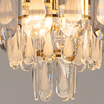 Люстра многоярусная с овальными прозрачными подвесками 28 см Harmonica варинант исполнения - 5 | Loft Concept в Сочи