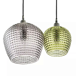 Подвесной светильник каскадный с 2-мя рельефными плафонами Cascade with Relief Lampshades варинант исполнения - 5 | Loft Concept в Сочи