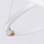 Люстра подвесная с двумя пересекающимися белыми светодиоидными кольцами Luke Lampco Tracer Lamp варинант исполнения - 7 | Loft Concept в Сочи