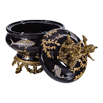 Шкатулка черного цвета с бронзовым ангелом Eden Garden варинант исполнения - 4 | Loft Concept в Сочи