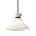 Подвесной светильник с белым стеклянным конусным плафоном Alora Mood варинант исполнения - 1 | Loft Concept в Сочи