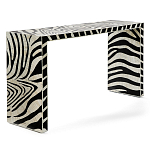 Консоль Дизайнерская Kenya Console ZEBRA Bone Inlay black варинант исполнения - 3 | Loft Concept в Сочи