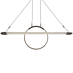 Светодиодная люстра Black LED Circle and Oval Lamp варинант исполнения - 1 | Loft Concept в Сочи