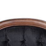 Кресло с мягкой обивкой из черного велюра на 4-х деревянных ножках Evelyn Classical Armchair варинант исполнения - 4 | Loft Concept в Сочи