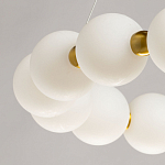 Люстра круглая с матовыми белыми шарами PEARLS Suspension варинант исполнения - 10 | Loft Concept в Сочи