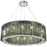 Круглая люстра с хрустальными подвесками хром Crystal Art Chrome Green Chandelier 16 варинант исполнения - 2 | Loft Concept в Сочи