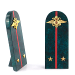 Сувенир Погон МВД из натурального камня змеевик Souvenir Epaulets варинант исполнения - 2 | Loft Concept в Сочи