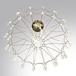 Люстра подвесная из металла с хрустальными прозрачными подвесками Quasar 81 варинант исполнения - 5 | Loft Concept в Сочи