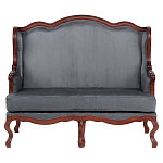 Диван двухместный из натурального бука цвета антрацит Solid Luxury варинант исполнения - 1 | Loft Concept в Сочи