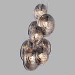 Люстра подвесная с 8-ю круглыми плафонами из рельефного стекла Disc Light варинант исполнения - 3 | Loft Concept в Сочи