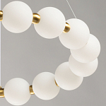 Люстра круглая с матовыми белыми шарами PEARLS Suspension варинант исполнения - 9 | Loft Concept в Сочи