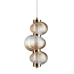 Подвесной светильник с 3-мя рифлеными стеклянными шарами Marcelh Light варинант исполнения - 1 | Loft Concept в Сочи