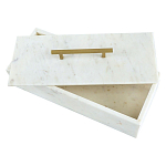 Шкатулка из белого мрамора Save Time варинант исполнения - 3 | Loft Concept в Сочи