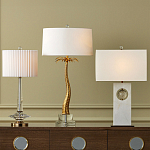 Настольная лампа с прозрачным корпусом и фактурным абажуром Charm and Luxury варинант исполнения - 3 | Loft Concept в Сочи