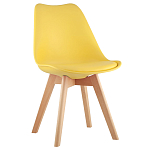 Стул с основой из пластика и мягким сиденьем Arvika Yellow варинант исполнения - 1 | Loft Concept в Сочи