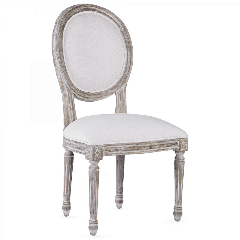 Стул REGENCY MEDALLION CHAIR Avory Linen Дерево Серый ivory ( слоновая кость ) Стул REGENCY MEDALLION CHAIR Avory Linen Дерево Серый ivory ( слоновая кость ) в Сочи | Loft Concept