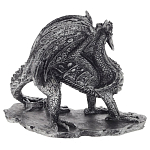 Декоративная статуэтка Дракон Dragon Black Silver Statuette варинант исполнения - 4 | Loft Concept в Сочи