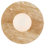 Бра в виде диска с плафоном из матового белого стекла Marble Glow варинант исполнения - 3 | Loft Concept в Сочи