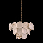 Люстра трехъярусная с подвесками из округлых элементов Cryptocrystalline Stone варинант исполнения - 2 | Loft Concept в Сочи