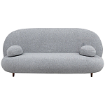 Двухместный диван с мягкой обивкой из ткани серый на деревянных ножках Michael Sofa Grey варинант исполнения - 1 | Loft Concept в Сочи