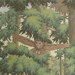 Обои ручная роспись Redwoods Sequoia colourway on Aurore scenic paper варинант исполнения - 2 | Loft Concept в Сочи