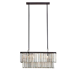 Люстра линейная прямоугольная с подвесками из натурального перламутра Nacre варинант исполнения - 1 | Loft Concept в Сочи