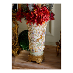 Ваза из фарфора на бронзовом основании Turquoise Blooming Garden варинант исполнения - 9 | Loft Concept в Сочи