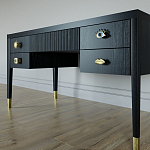 Письменный стол с 4-мя ящиками Elsa Dreams Black  варинант исполнения - 2 | Loft Concept в Сочи