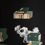 Обои ручная роспись The Art of Learning and Steps for the Flowers by Teo Yang Original colourway on Pitch dyed silk варинант исполнения - 3 | Loft Concept в Сочи