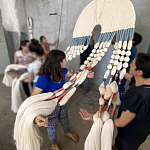 Настенное украшение из нитей Корона с кисточками Crown Wall Hanging варинант исполнения - 3 | Loft Concept в Сочи