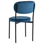 Стул с круглым сиденьем на металлическом основании ALFIE CHAIR Blue варинант исполнения - 4 | Loft Concept в Сочи
