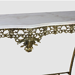 Консоль из бронзы с мраморной прямоугольной столешницей Bronze Console варинант исполнения - 2 | Loft Concept в Сочи