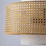 Подвесной светильник с декоративным поясом из плетеного бамбука Biuloggicu варинант исполнения - 7 | Loft Concept в Сочи