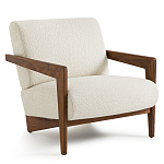 Кресло Avalon White Boucle из массива ореха варинант исполнения - 1 | Loft Concept в Сочи