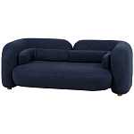 Дизайнерский двухместный диван с мягкими спинкой и подлокотниками синий Madelaine Sofa Blue варинант исполнения - 3 | Loft Concept в Сочи