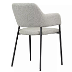 Стул мягкий с подлокотниками Chair Gray Upholstery Boucle варинант исполнения - 3 | Loft Concept в Сочи