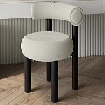 Стул с обивкой букле Pierres Grey Boucle Chair варинант исполнения - 2 | Loft Concept в Сочи