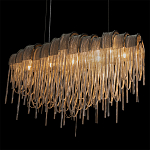 Люстра подвесная с металлическими цепочками и изогнутыми металлическими дугами 72 см Atlantis Chain варинант исполнения - 8 | Loft Concept в Сочи