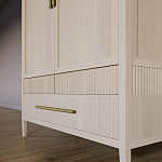 Шкаф платяной Primo с выдвижными ящиками шпон Черный дуб варинант исполнения - 5 | Loft Concept в Сочи