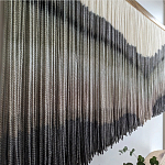 Пейзаж из нитей Макраме Wall decor Black and White Landscape варинант исполнения - 2 | Loft Concept в Сочи