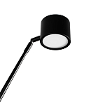 Торшер с изогнутой черной металлической стойкой и цилиндрическим плафоном Davide Groppi варинант исполнения - 10 | Loft Concept в Сочи