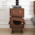 Тумбочка прикроватная с ящиком и дверцей Робот Robot Desk варинант исполнения - 1 | Loft Concept в Сочи