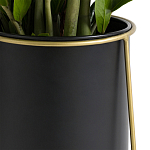 Кашпо из металла и латуни Elegance Elevated Planters черное варинант исполнения - 4 | Loft Concept в Сочи