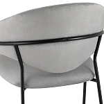 Серый стул с обивкой из искусственной замши Alexis варинант исполнения - 7 | Loft Concept в Сочи